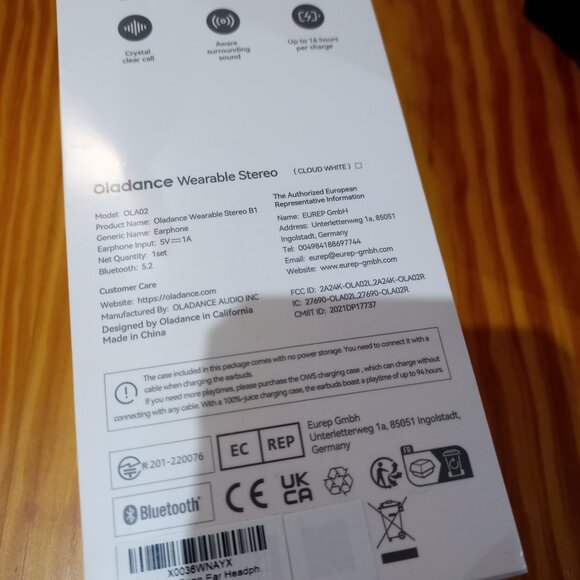 Oladance Wearable Stereo (cloud white) wireless headphones - Picture 2 of 3